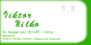 viktor milko business card